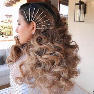 Kẹp Tóc Hình Chữ X Đính Đá Lấp Lánh