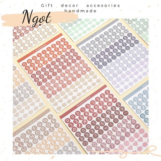 [SẴN] Tập 2 Tờ Sticker Chữ Số Trang trí màu Pastel cực đẹp
