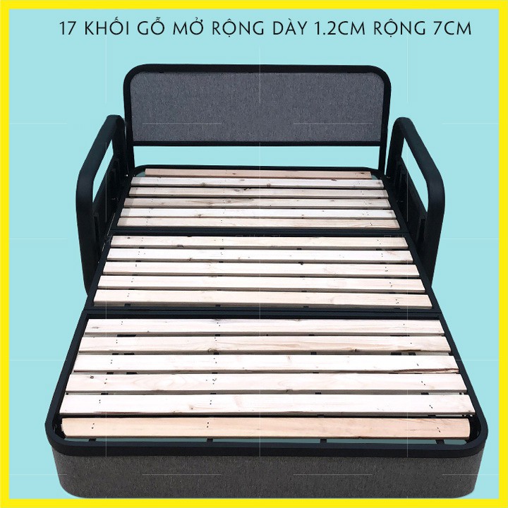 GIƯỜNG SOFA GẤP GỌN THÀNH GHẾ , GIƯỜNG SOFA  ĐA NĂNG  ,NỆM BỌT BIỂN , KHUNG BẰNG THÉP KHÔNG GỈ KT 1m2x1m9