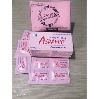 [Hàng chính hãng] Đường ăn kiêng Aspamic Hộp 100 gói