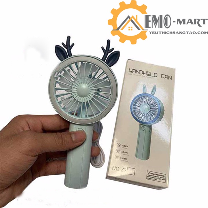 ⚡️𝗕𝗛 𝟭𝟮 𝗧𝗛𝗔́𝗡𝗚⚡️ Quạt cầm tay Pin Sạc ⚡️ Có đèn Led 2 cấp, Gió 3 tấc độ, Nhựa ABS cao cấp