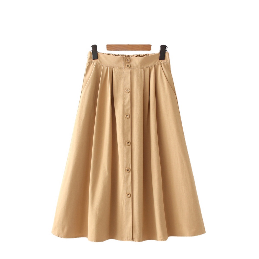 Chân váy lửng Ielgy lưng cao dáng xòe phong cách retro thời trang mùa hè dành cho nữ