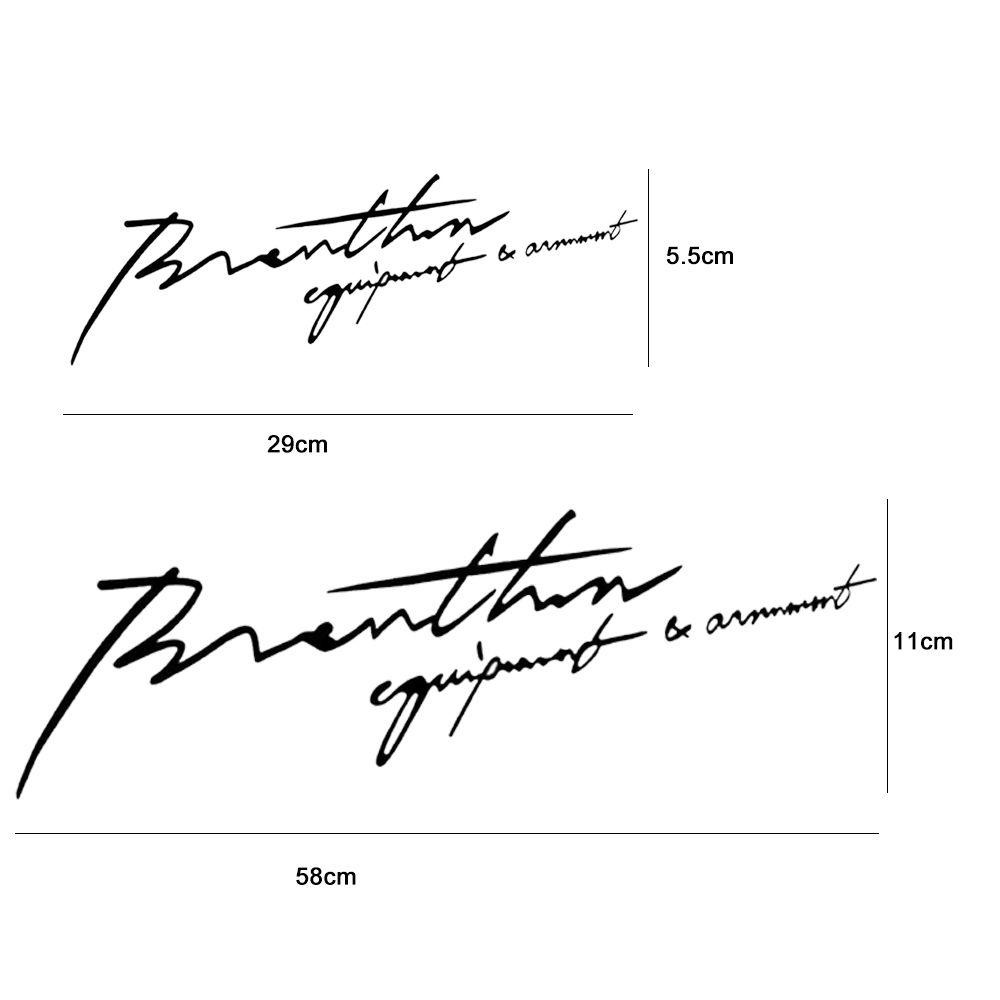 SUYO Miếng Dán Chữ Tiếng Anh Màu Trắng / Đen Chống Thấm Nước Trang Trí Xe Hơi