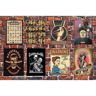 Tranh Thiếc (Poster kim loại) Chủ Đề "Baber shop 2"