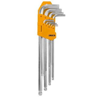 Bộ lục giác bi dài 9 chi tiết ingco hhk12092