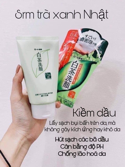 SỮA RỬA MẶT TRÀ XANH ROHTO SHIROCHASOU GREEN TEA FOAM