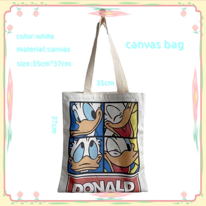 Túi Xách Vải Canvas Dễ Thương Đa Năng Cho Nữ