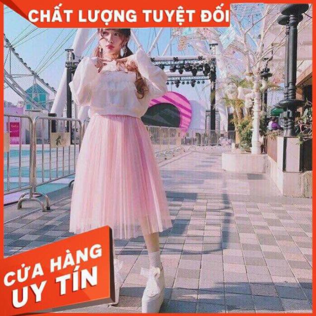 🌈FREESHIP🌈 Chân váy lưới công chúa tutu dài qua gối. 🍎