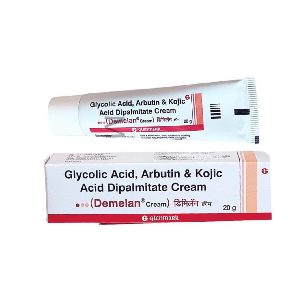 Kem Dưỡng Demelan Glenmark Cream 20g dưỡng trắng da, làm sáng da, mờ thâm 5% Arbutin, 10% AHA