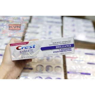 Kem Đánh Răng Làm Trắng Crest 3D White Brilliance 116gr-24g Date 8/2020