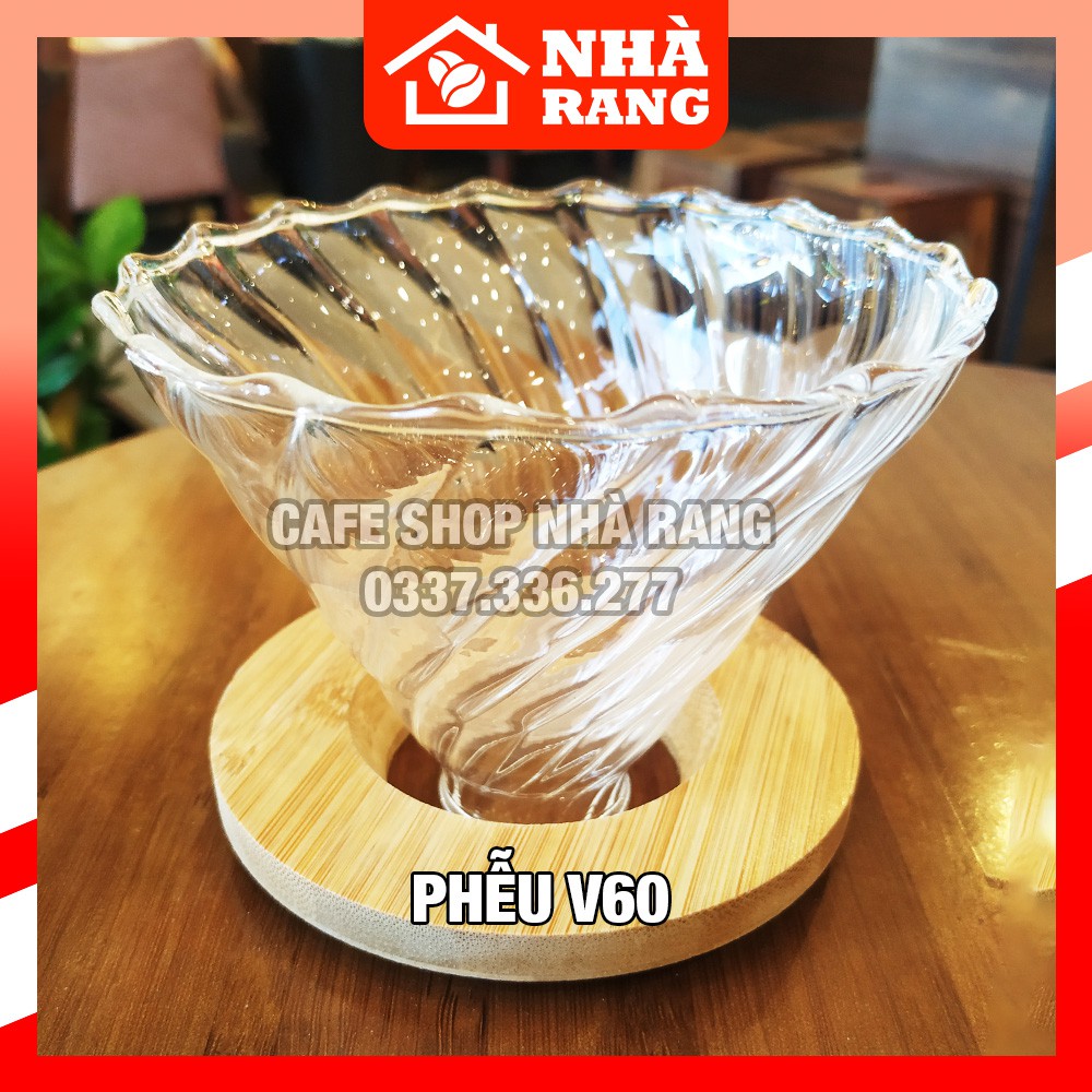 Combo pha cafe V60 gồm phễu và bình | Cafe Nhà Rang