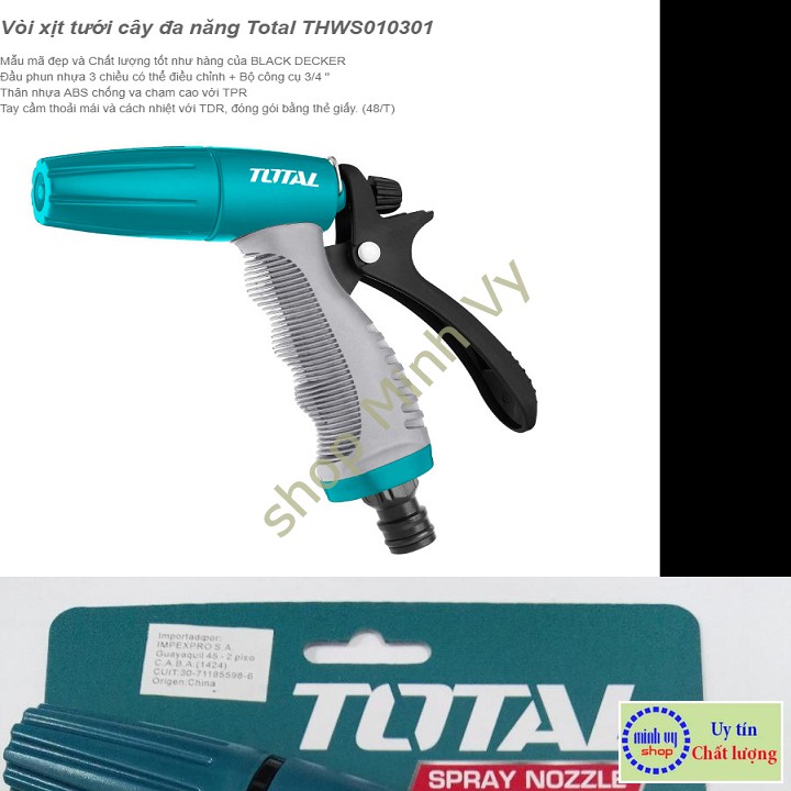 Vòi Xịt Tưới Cây Chỉnh Tia Đa Năng Total THWS010301