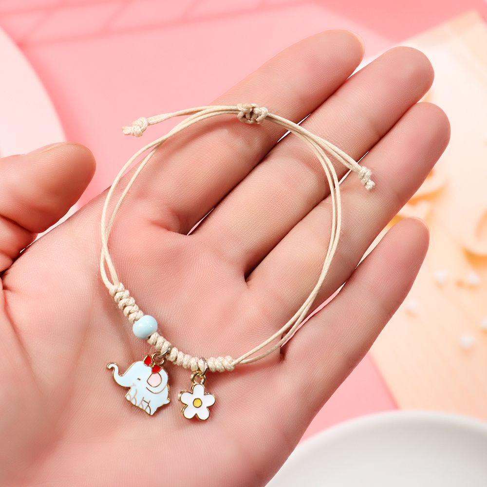Vòng Tay Bện Dây Đính Hạt Dễ Thương Ngọt Ngào Ket1
