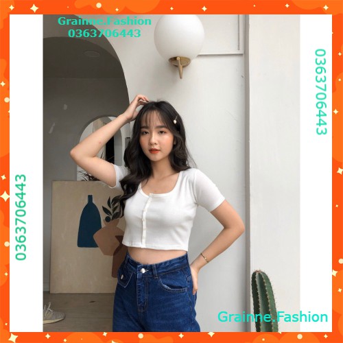 ÁO CROPTOP LEN TĂM CÚC DỌC 6 MÀU LOẠI MỚI - CROPTOP CÚC NGỰC TÍM XANH MINT HOT - mẫu mới 💎 👗👑- GNFShop
