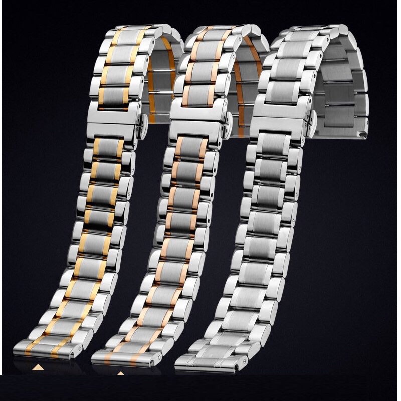 Dây đồng hồ thép đặc thể thao nam size 18 19 20 21 22