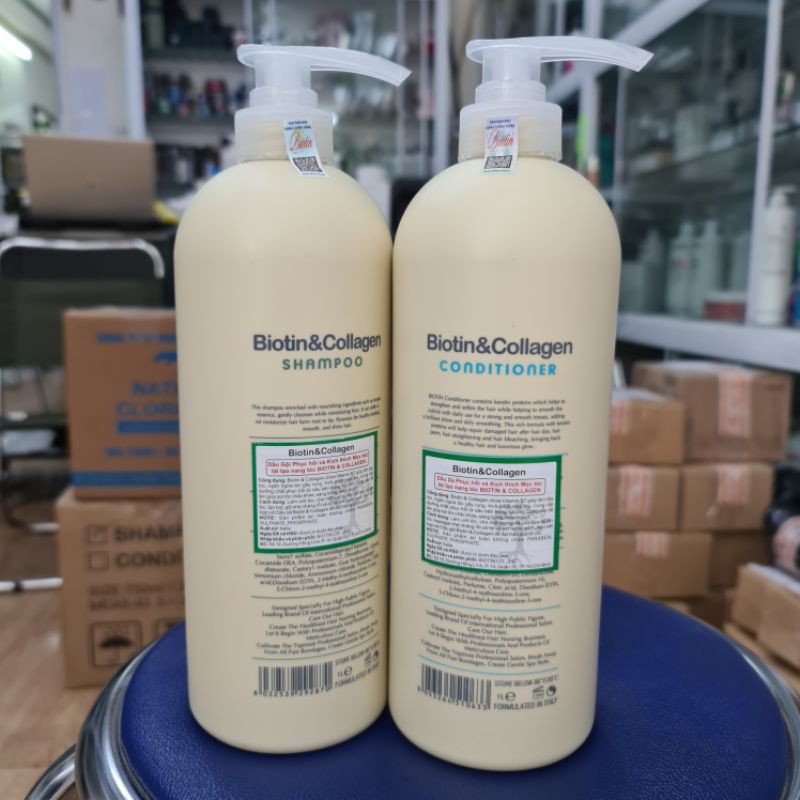 Dầu gội xả phục hồi và kích thích mọc tóc Biotin & Collagen 500ml - 1000ml