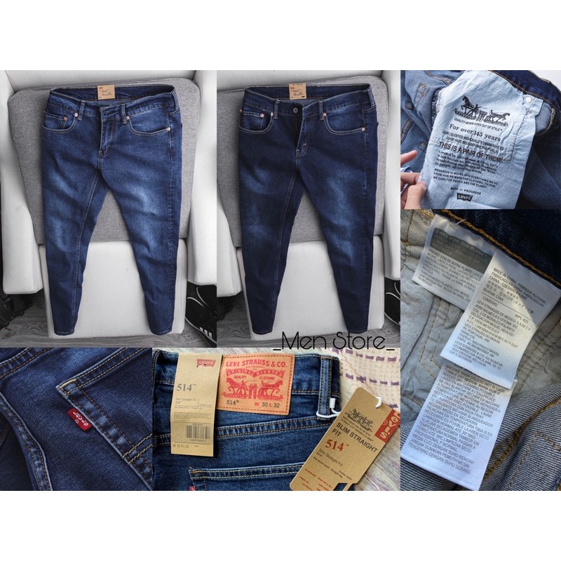 Quần jean trơn levis514 from slim fit ống 17cm