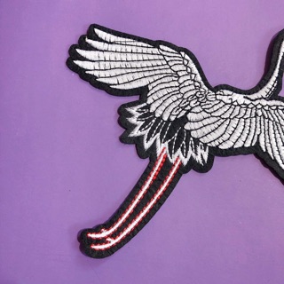 Sticker ủi,patch ủi,hình ủi con cò trắng