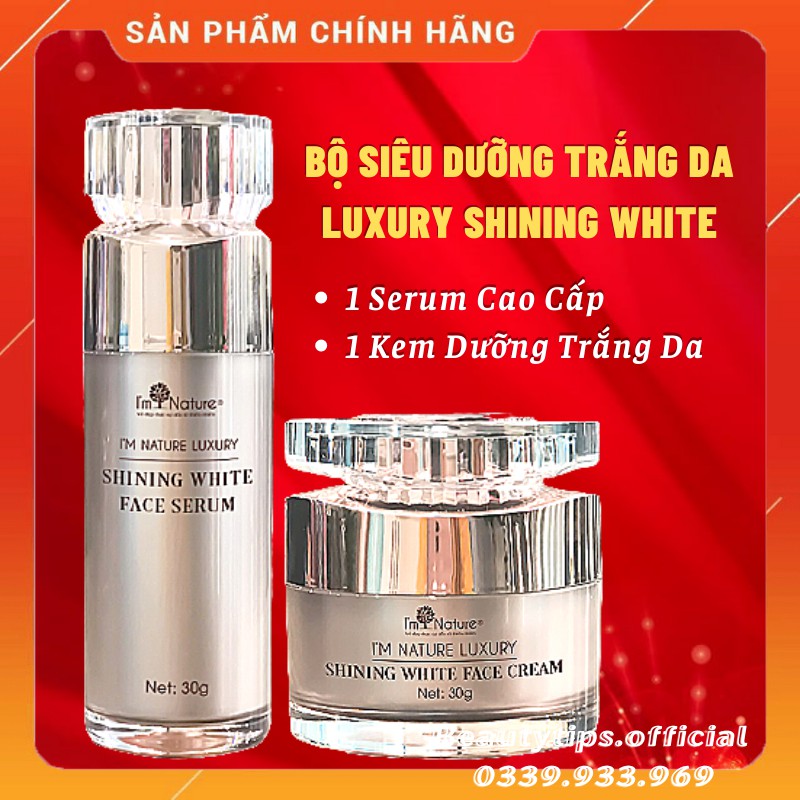 (+Quà) Bộ Kem Dưỡng Trắng Da Cao Cấp I'm Nature Luxury Shining White 60gr