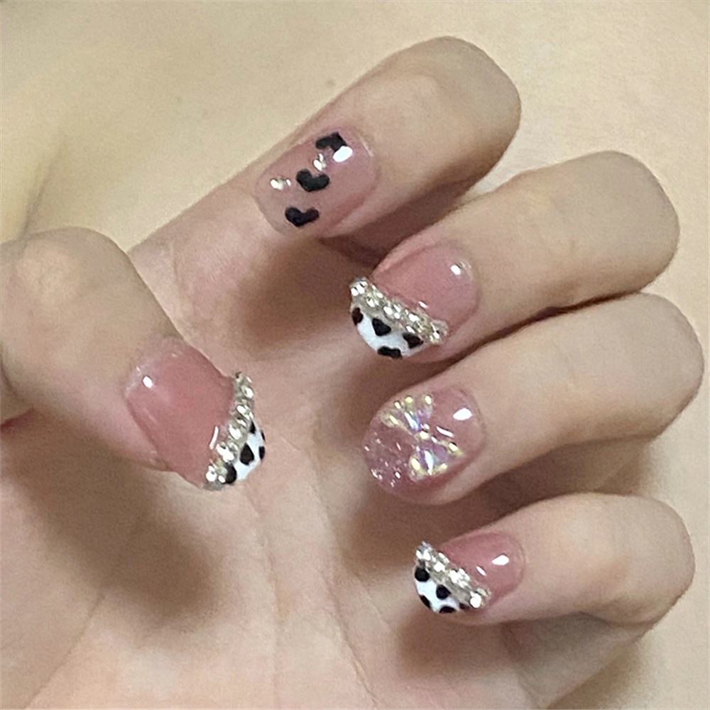 Chuỗi Hạt Kim Cương Giả Ba Chiều Lấp Lánh Trang Trí Móng Tay Thủ Công Thời Trang Cho Nữ