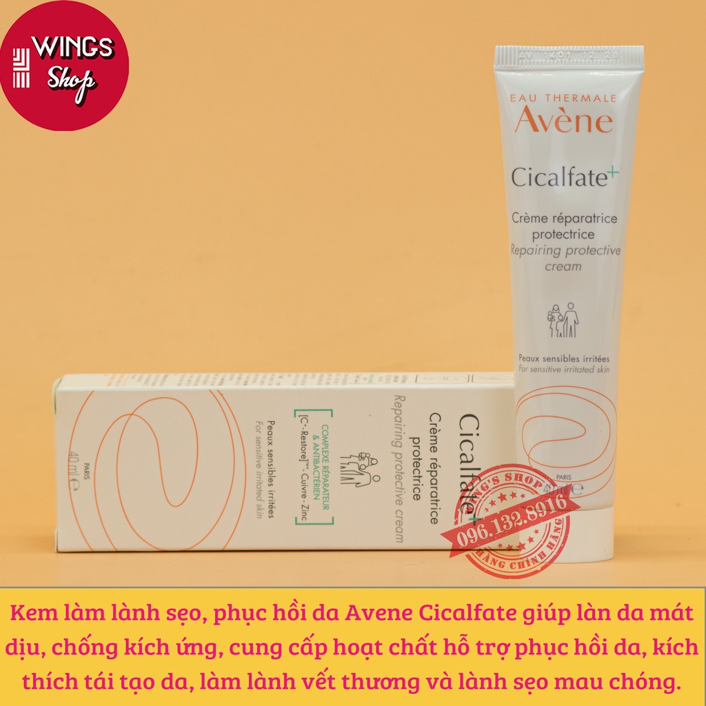 Kem Dưỡng Tái Tạo Phục Hồi Da, Giảm Thâm Avene Cicalfate Repair Cream 40ml | Hàng Chính Hãng