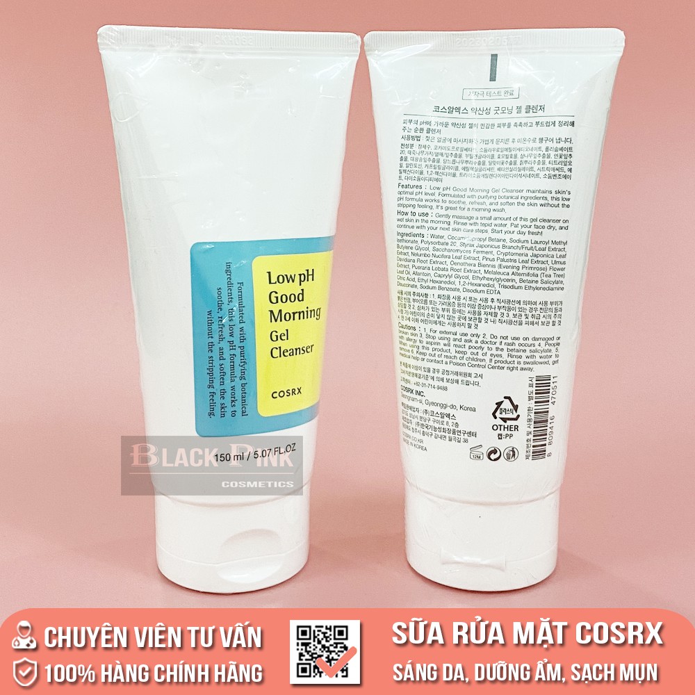 Sữa rửa mặt Cosrx Low PH Good Morning Gel Cleanser, sáng da dưỡng ẩm kiểm soát nhờn, dạng Gel chiết xuất từ dầu cây trà | BigBuy360 - bigbuy360.vn