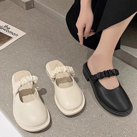 Sục nữ , giày sục quai ngang nhún nữ tính cực xinh 108