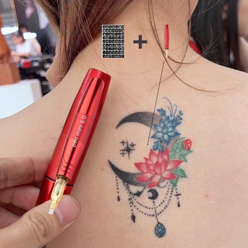 Máy Pen phun xăm môi  mini 5.0 2 đầu xăm hình,Dùng được 4 loại kim Pearl Charmant Pen Cấy Phấn