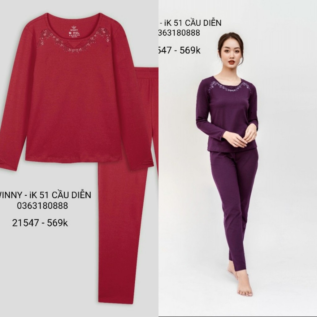 Bộ Cotton Thu Đông Dài Tay Quần Dài
