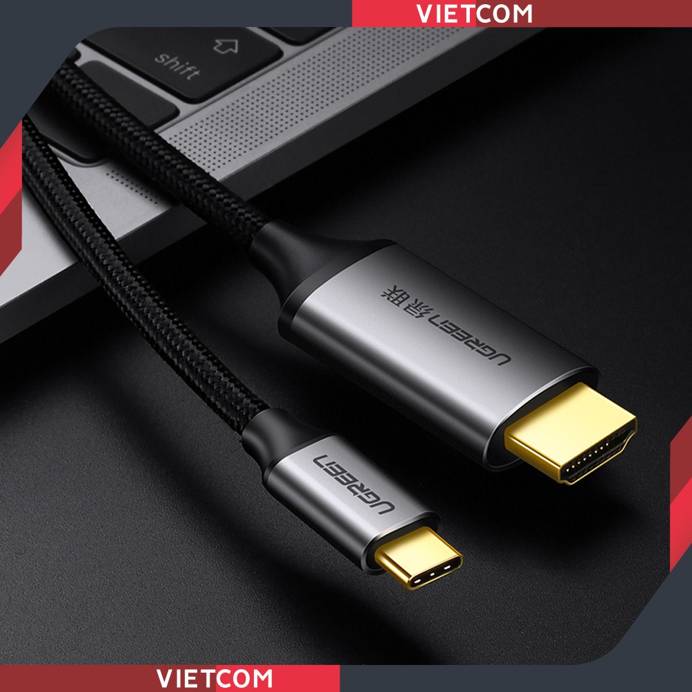 Cáp USB Type C To Hdmi Dài 1,5m, 2m Ugreen - Hỗ Trợ 3D,4K - Mã 50570, 50571- Bảo hành 18 tháng