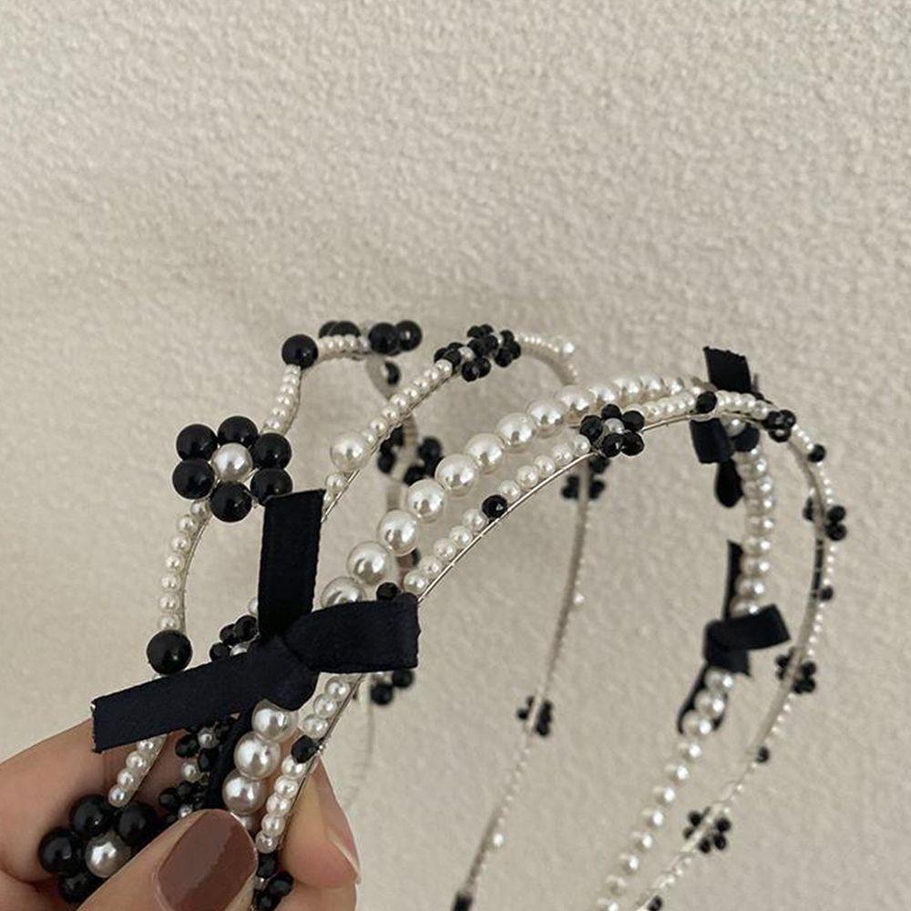 Băng Đô Cài Tóc Đính Nơ Họa Tiết Hoa Phong Cách Baroque Thời Trang Sang Trọng VANES1