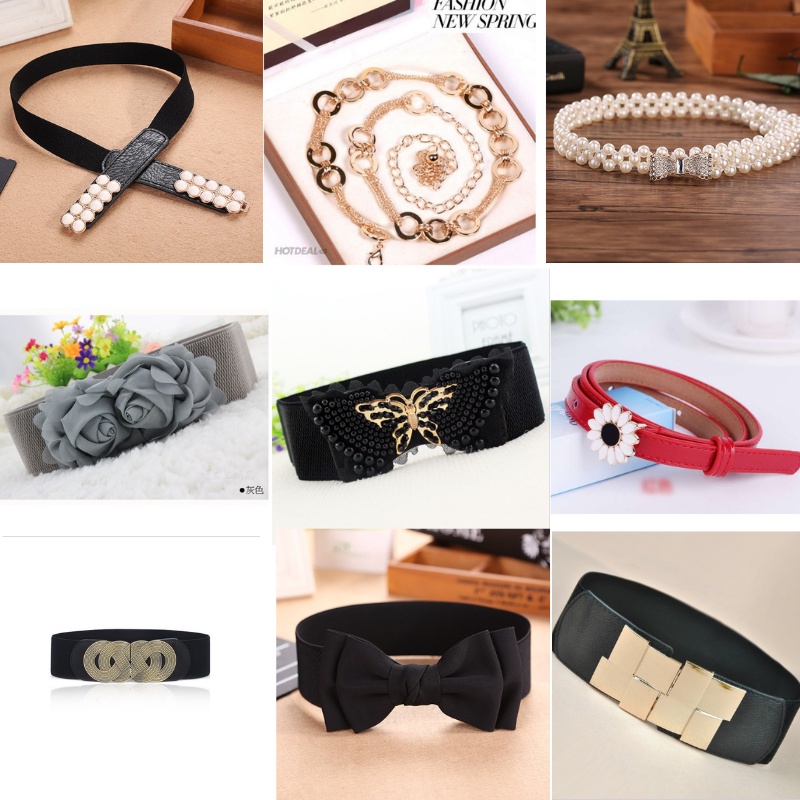 Thắt Lưng Nữ Đai Váy Chun Co Giãn