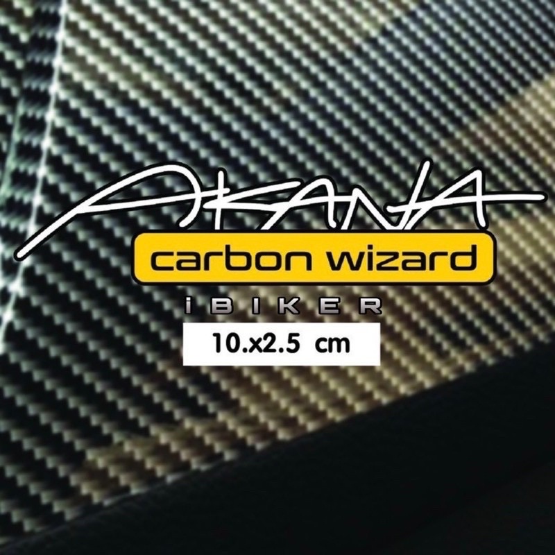 Tem AKANA carbon wizard phản quang chính hãng decal 3M công nghệ in cộm Nhật Bản trang trí xe hơi, xe máy, nón bảo hiểm