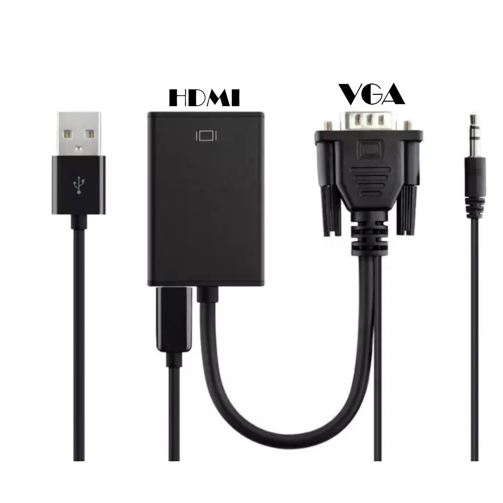 Cáp chuyển đổi VGA sang HDMI Có Audio - Hàng chất lượng - VGA TO HDMI