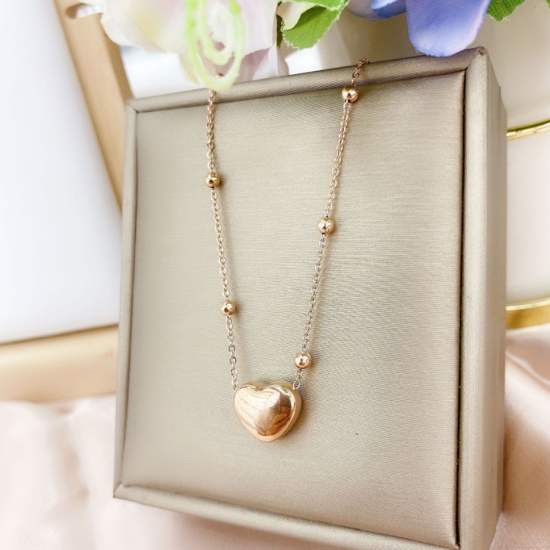 Dây Chuyền Trái Tim Titan Ko Han Rỉ TT 3858