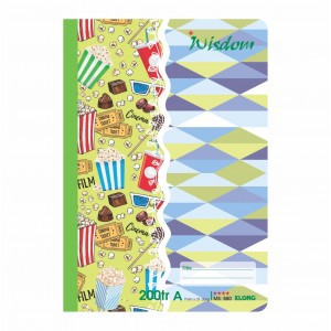 Vở kẻ ngang 200 trang có lề B5 Wisdom Klong 880 / Vở học sinh kích thước (175 x 250) mm