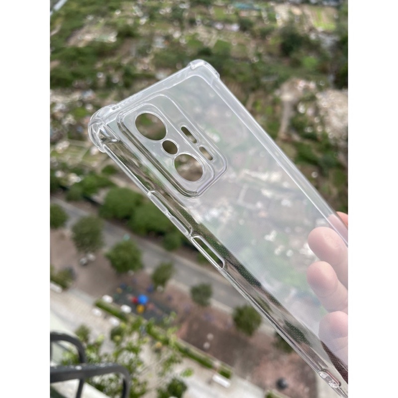 Ốp lưng dẻo chống sốc cho Xiaomi Mi 11T, Mi 11T Pro gờ cao 4 góc trong suốt