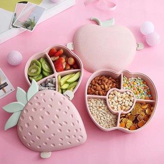 Khay mứt lúa mạch hình quả dâu tây