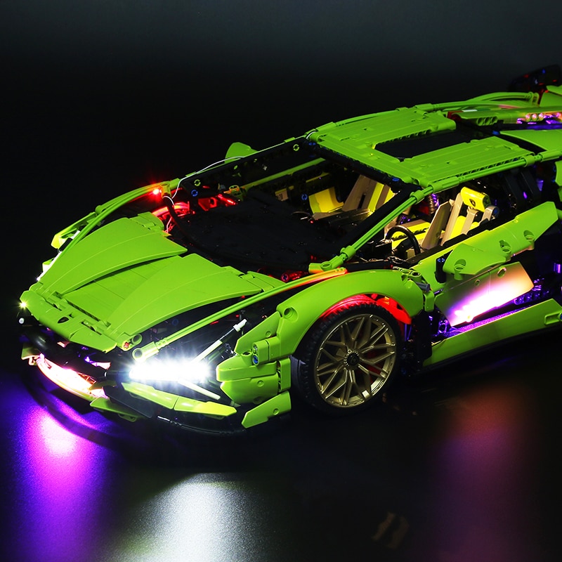 (only light included) (Chỉ có đèn )LED Lighting Kit For 42115 Technic Lamborghini SiáN FKP37 đèn của KJ003