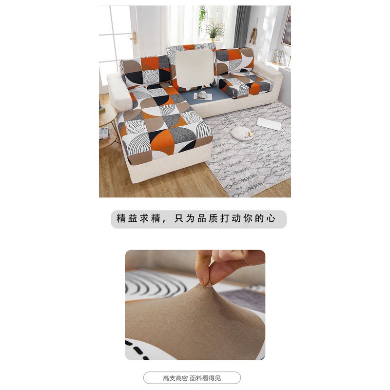 Vỏ bọc đệm ghế sofa co giãn 10 màu tùy chọn 1 / 2 / 3 / 4 chỗ ngồi trang trí phòng khách