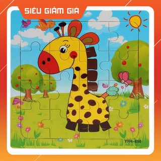 Đồ Chơi Tranh Xếp Hình 16 Miếng Bằng Gỗ Benrikids Chủ Đề Động Vật Và Phương Tiện Giao Thông