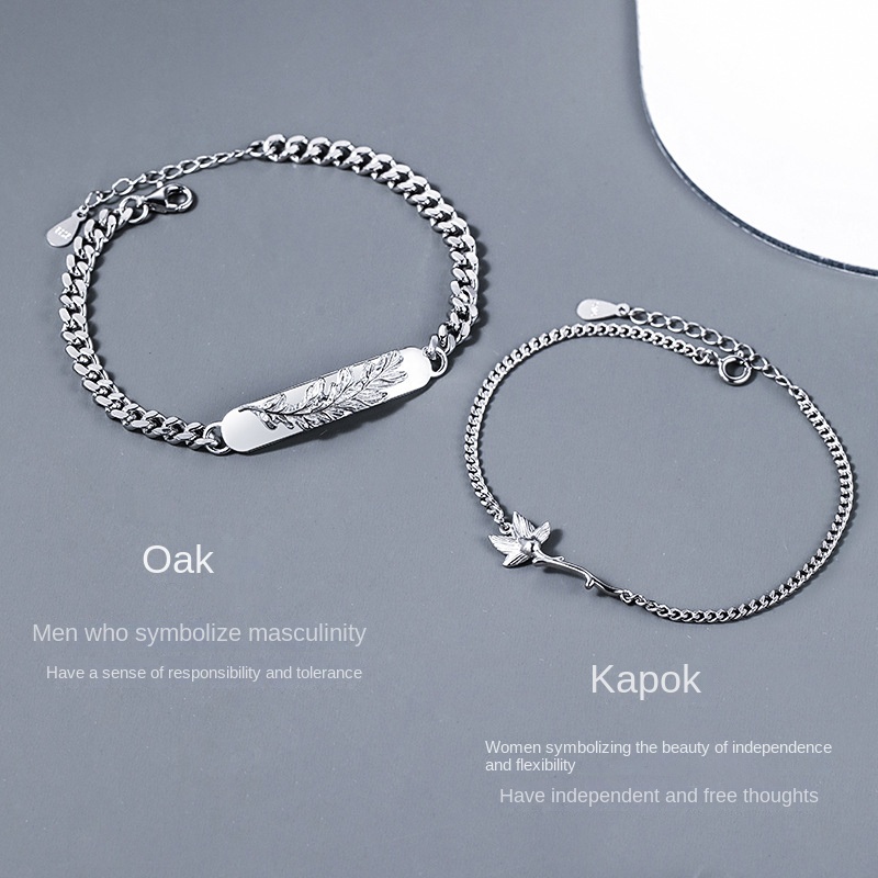 Cặp Vòng Tay Oak Và Kapok Cá Tính Làm Quà Tặng Kỷ Niệm Cho Cặp Đô