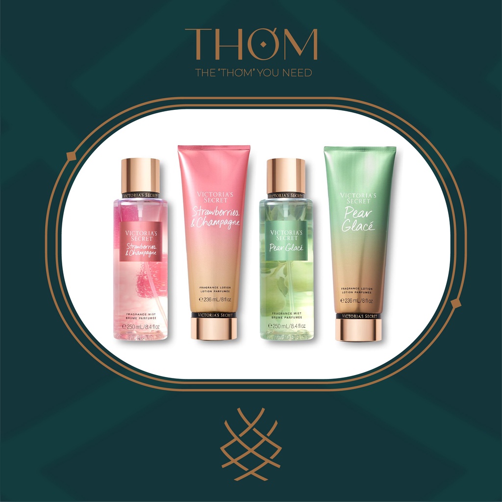 XỊT THƠM VICTORIA'S SECRET FRAGRANCE MIST Strawberries & Champagne | Pear Glacé