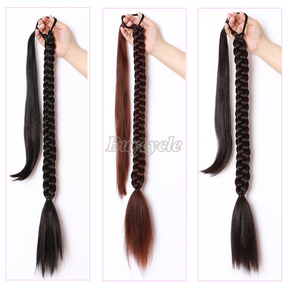 1 Tóc Giả Thắt Bím Đuôi Ngựa Thời Trang Cho Nữ