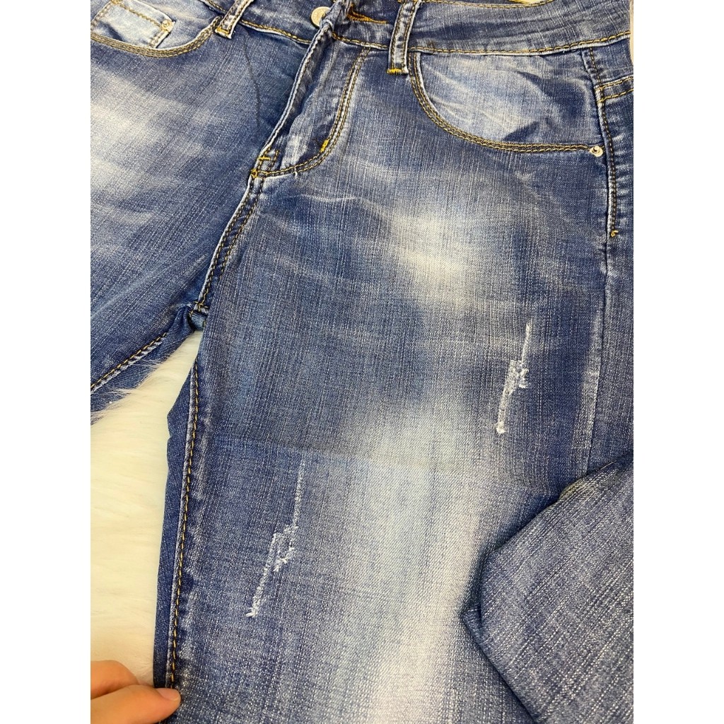 Quần Ngố Lửng Jeans Nữ Gập Gấu Kèm Họa Tiết Cực Đẹp Chất Mềm Mát N1850
