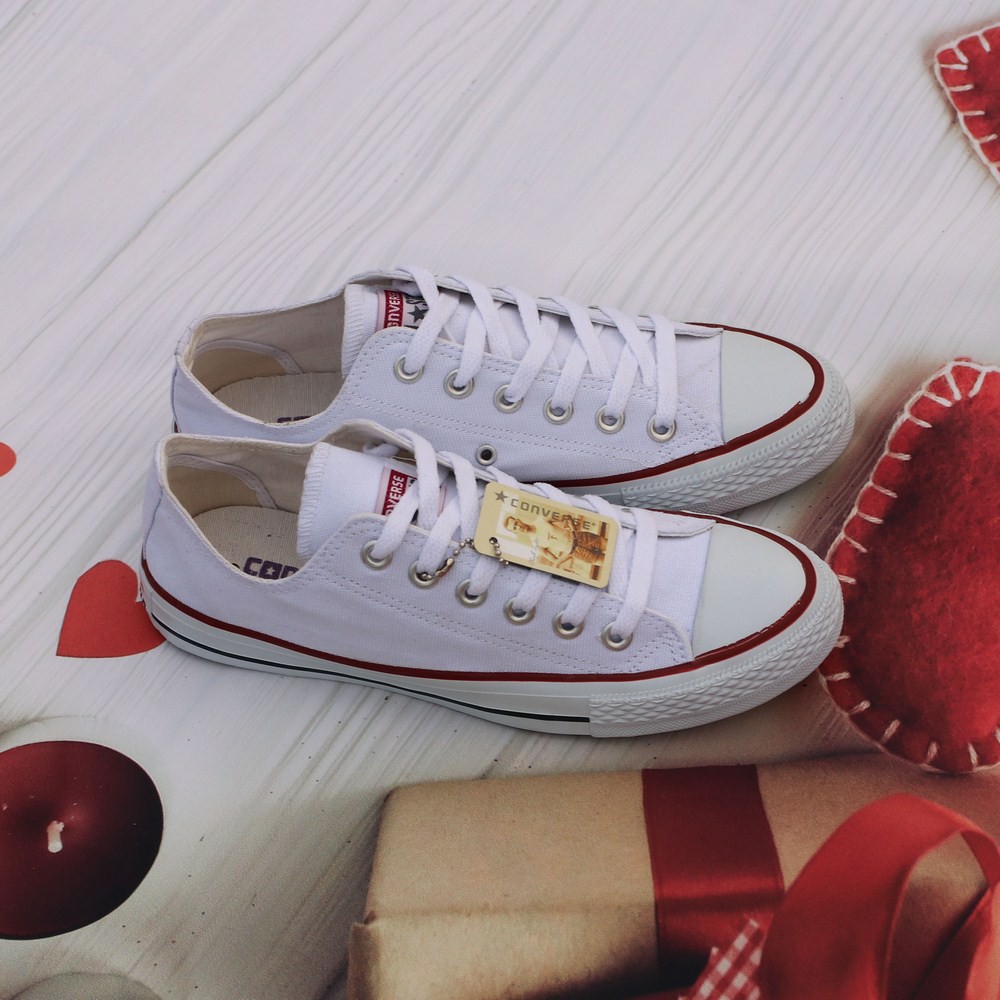 Giày AllStar Classic Màu Trắng Cổ Thấp Nữ