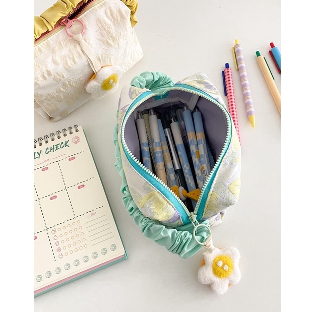 Túi Đựng Mỹ Phẩm Xách Tay In Họa Tiết Dễ Thương Cho Học Sinh