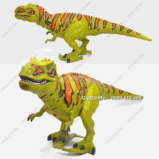 ĐỒ CHƠI KHỦNG LONG BẠO CHÚA T-REX CHẠY PIN CÓ ĐÈN ÂM THANH - XANH LÁ - 9432.2