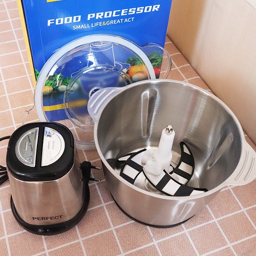 Máy Xay Thịt Cối Inox 300W Dung Tích 2-3L Công Suất Lớn-Máy xay giò chả mini gia đình, Máy xay sinh tố, Máy xay đa năng