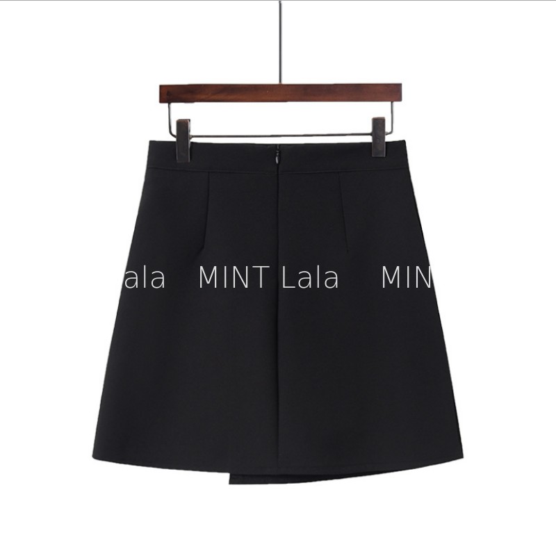Chân Váy Màu Đen Công Sở Lệch Tà Dáng Ngắn Đẹp | BigBuy360 - bigbuy360.vn